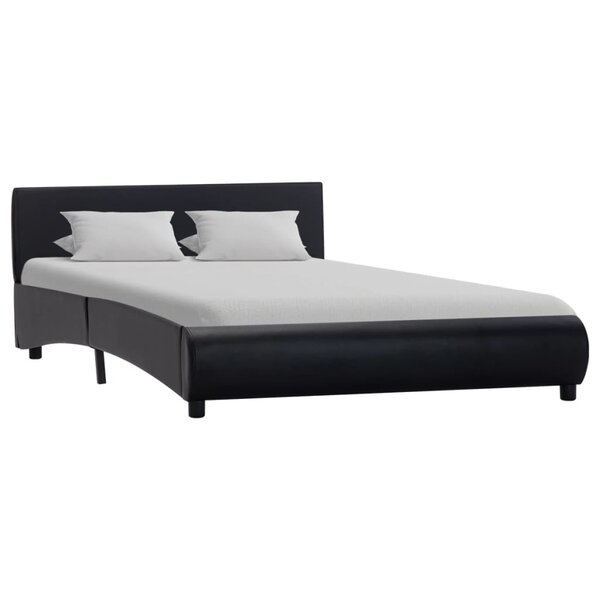 vidaXL Cadre de lit Noir Similicuir 120 x 200 cm