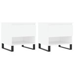 vidaXL Tables basses 2 Pièces blanc 50x46x50 cm bois d'ingénierie