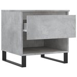 vidaXL Table basse gris béton 50x46x50 cm bois d'ingénierie