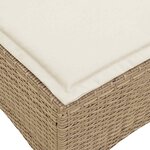vidaXL Salon de jardin avec coussins forme de L 3 Pièces beige polyrotin