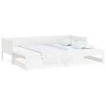 vidaXL Lit coulissant sans matelas blanc 2x(90x190) cm