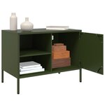 vidaXL Meubles TV 2 Pièces vert olive 68x39x50 5 cm acier