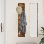 vidaXL Porte-manteau mural Montage mural Chêne fumé 20 x 1.5 x 100 cm