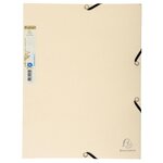 Chemise 3 Rabats À Élastique Carte Recyclée 380g/m2 Forever - A4 - Sable - X 25 - Exacompta