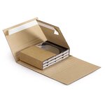 Etui-croix carton brun avec fermeture adhésive 1 a 4 dvd (lot de 25)