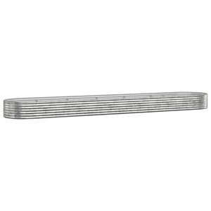 vidaXL Lit surélevé de jardin Acier enduit de poudre Argenté