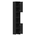 vidaXL Armoire de salle de bain Noir 30x30x183 5 cm Bois d'ingénierie