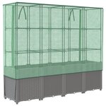 vidaXL Jardinière surélevée avec housse aspect rotin 160x40x153 cm