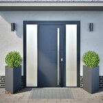 vidaXL Jardinières 2 Pièces anthracite triangulaire 50x43x75 cm acier