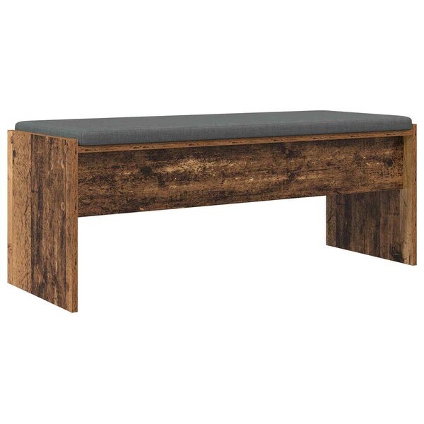 vidaXL Banc d'entrée avec coussin Bois ancien 103 x 38 x 40 cm