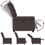 vidaXL Fauteuil inclinable électrique Marron foncé Tissu