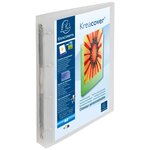 Classeur 4 Anneaux 30mm Polypropylène Chromaline 10/10e Krea Cover - A4 Maxi - Incolore - X 12 - Exacompta