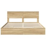 vidaXL Lit de Rangement Chêne Sonoma 180 x 200 cm Bois d'ingénierie