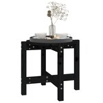 vidaXL Table basse Noir Ø 52 5x45 cm Bois massif de pin