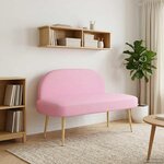 vidaXL Banc rembourré avec dossier Rose 110 x 60 x 76 cm Polyester