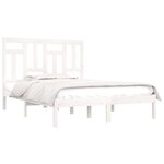 vidaXL Cadre de lit sans matelas blanc 120x200 cm bois de pin massif