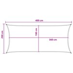 vidaXL Voile d'ombre Anthracite et blanc 2 x 4 m HDPE
