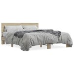 vidaXL Cadre de lit sans matelas chêne sonoma 160x200 cm