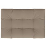 vidaXL Coussin de palette taupe 120x80x12 cm tissu
