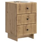 vidaXL Cabinet de chevet avec tiroir Chêne artisanal 43 x 41 x 66 5 cm