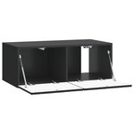 vidaXL Meuble TV mural 78 5 x 41 x 30 cm Noir Bois d'ingénierie
