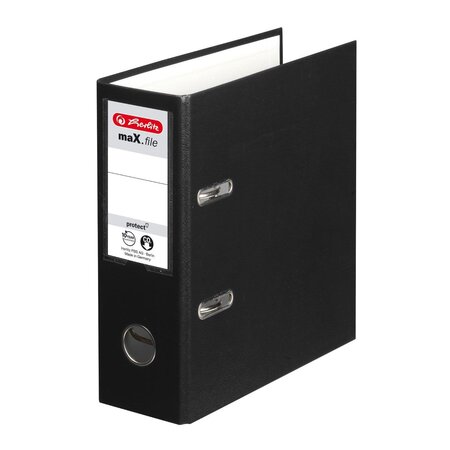 Classeur à levier PP maX.file protect, A5 Noir HERLITZ