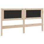 vidaXL Tête de lit capitonnée Marron 160 cm Pin massif