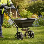 vidaXL Épandeur Noir 47 x 82 x 75 cm PVC et Acier