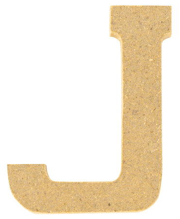 Lettre en bois MDF 5 x 1 2 cm Alphabet lettre J