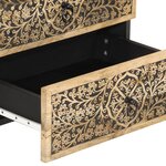 vidaXL Table de chevet 50x33x60 cm bois de manguier massif