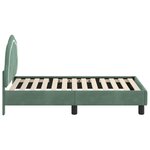 vidaXL Cadre de lit pour tout-petit avec tête de lit Vert Mer