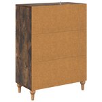 vidaXL Armoire à tiroirs Chêne fumé 66 x 34 5 x 90 cm