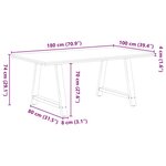 vidaXL Table à manger marron clair bois de chêne massif rectangulaire