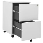 vidaXL Classeur mobile Gris clair 39x45x67 cm Acier