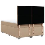vidaXL Sommier à lattes de lit avec matelas Cappuccino 140x190 cm