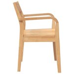 vidaXL Chaises à manger 2 Pièces bois massif naturel caoutchouc