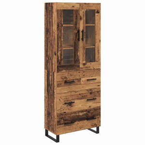 vidaXL Haut Armoire avec tiroir 2 Pièces Bois Ancien Bois d'ingénierie