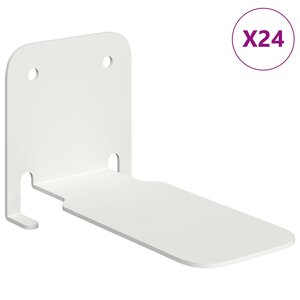 vidaXL Étagère flottante avec étagère 24 Pièces Blanc 6 x 10 8 x 6 6 cm