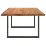 vidaXL Table à manger et bord naturel bois massif chêne rectangulaire