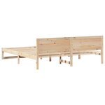 vidaXL Cadre de lit avec tête de lit Naturel 200 x 200 cm Pin massif
