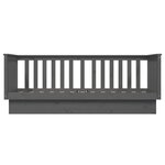vidaXL Lit de jour Gris 75x190 cm Bois de pin massif