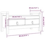 vidaXL Banc d'entrée Gris 80x40x43 cm Bois de pin massif