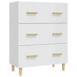 vidaXL Buffet Blanc brillant 70x34x90 cm Bois d'ingénierie