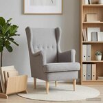 vidaXL Fauteuil Gris clair Bouclé