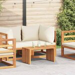 vidaXL Table d'appoint de jardin Marron 70 x 37.5 x 35.5 cm