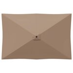 vidaXL Parasol de jardin 200 x 300 cm Polyester Rectangulaire Taupe