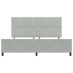 vidaXL Lit à ressorts avec tête de lit Gris clair 200 x 200 cm Velours