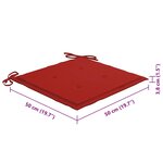 vidaXL Chaises à manger d'extérieur lot de 4 et coussins Acacia massif