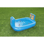 Piscine gonflable rectangulaire avec jeux d'adresse