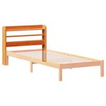 vidaXL Tête de lit avec étagères marron cire 90 cm bois massif de pin